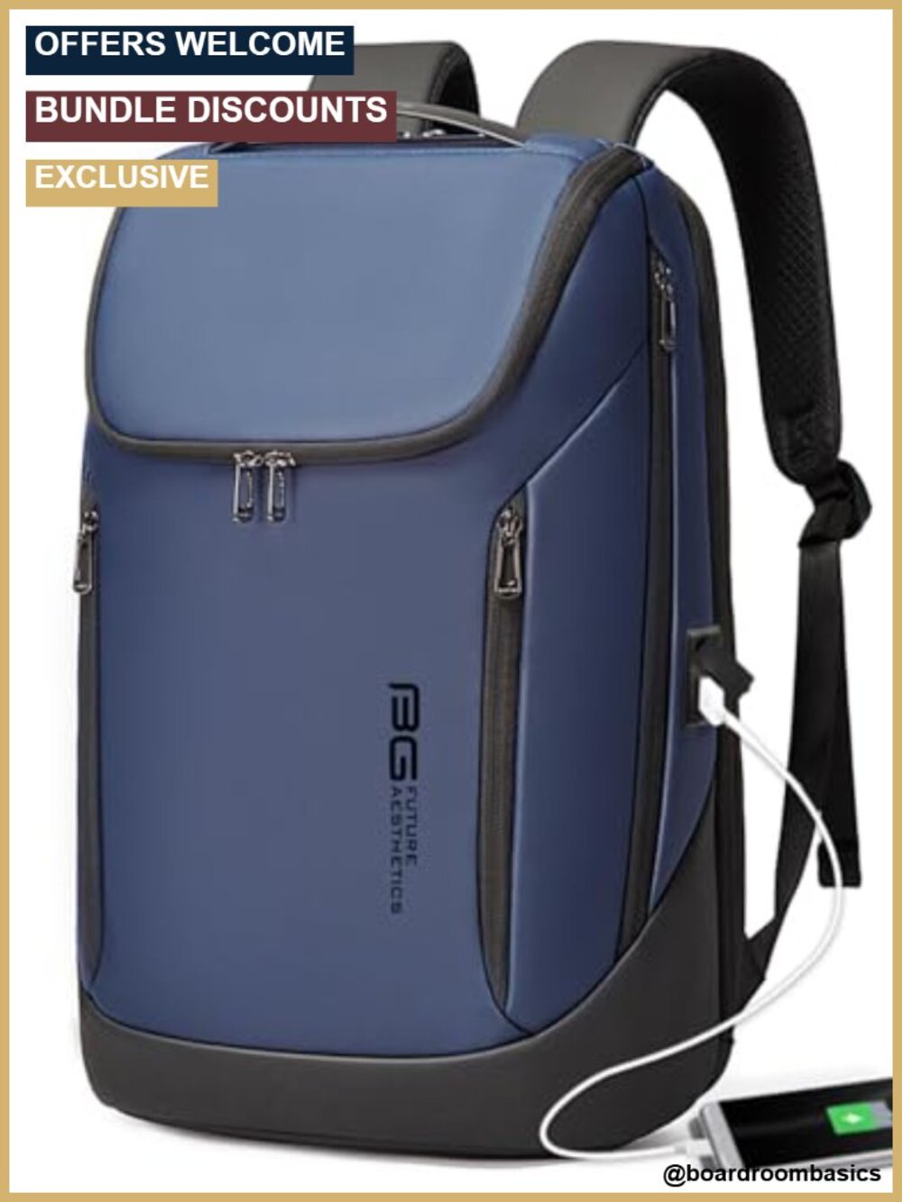 Business Smart Backpack Waterproof for 15.6 Inch Laptop with USB Charging Port